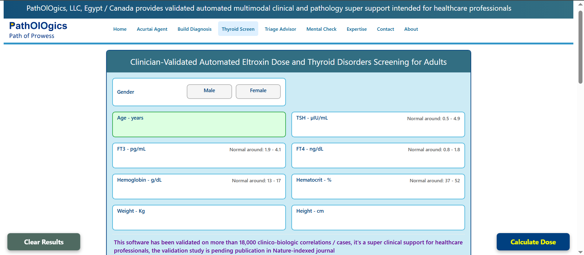 Thyroid Disorders Screening and Dosage
